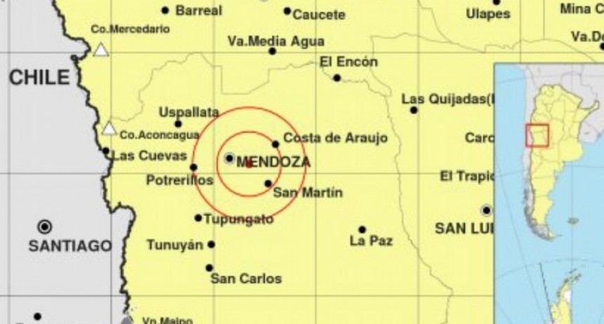 Cinco sismos volvieron a sacudir Mendoza