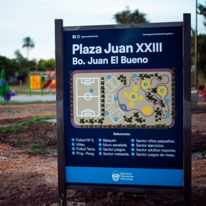 Franco Flexas inauguró la Plaza “Juan XXXIII”