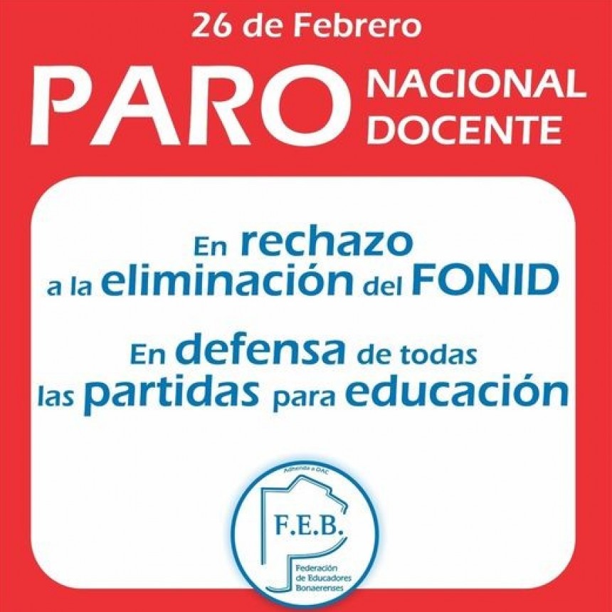 La Federacion de educadores Bonaerense Los Toldos Informa