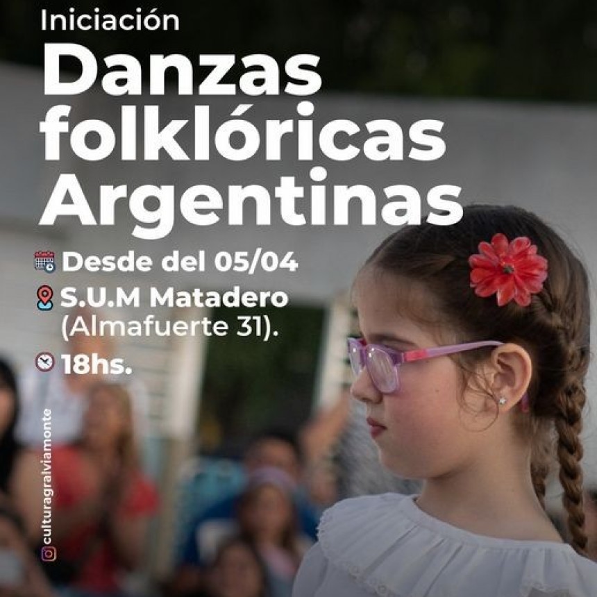 Aprende danzas folclóricas Argentinas  en Los Toldos