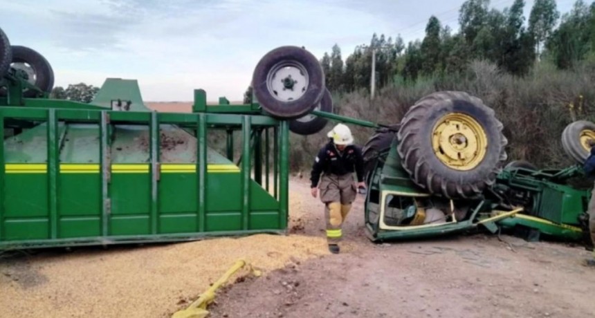 Balcarce: Un trabajador rural murió aplastado por un tractor con acoplado