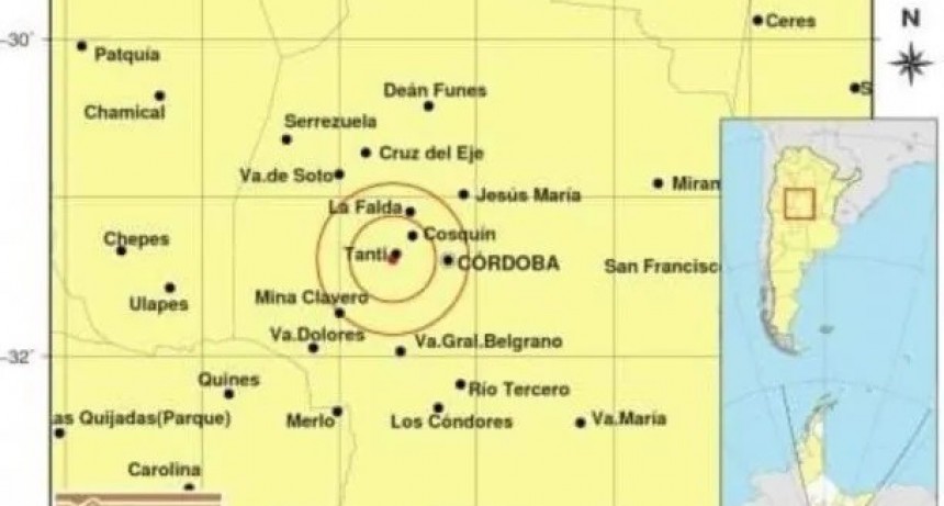 Un fuerte sismo sacudió anoche a Córdoba