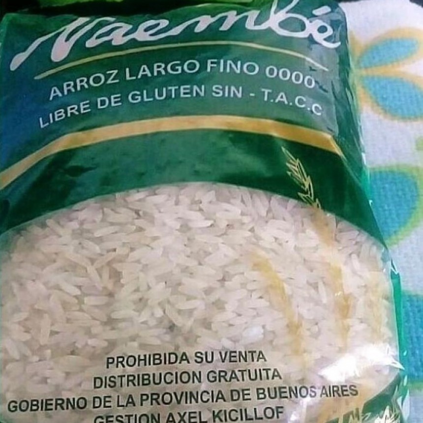 Kicillof desmintió que el Gobierno de la Provincia entregue arroz en paquetes que llevan su nombre