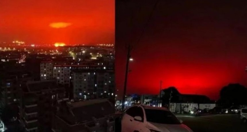 El cielo se tiñó de rojo en una ciudad china y el pánico se apoderó de la gente