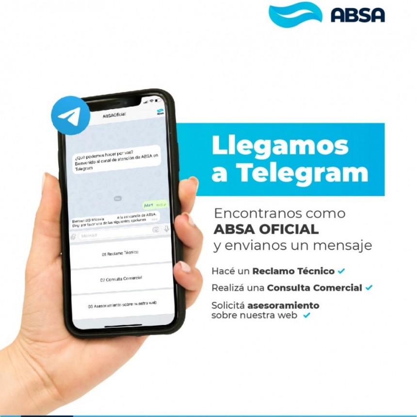 ABSA suma a Telegram como un nuevo canal de atención al usuario