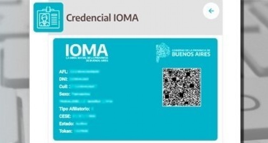 Credencial digital para afiliadas/os de IOMA
