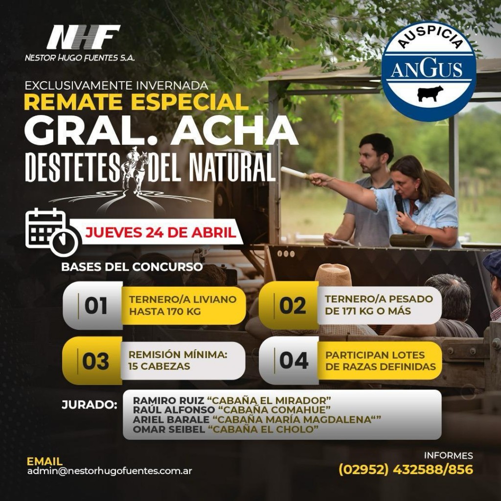 Información importante para el sector ganadero. Remates Feria