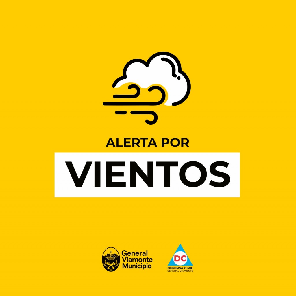 Alerta amarilla por vientos fuertes: General Viamonte bajo advertencia meteorológica